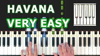 Camila Cabello - Havana - Piano Tutorial EASY - How To Play (Synthesia) chords