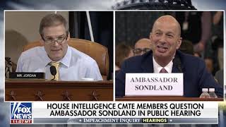 Famous Rep. Jordan Challenges Amb. Sondland Wealth