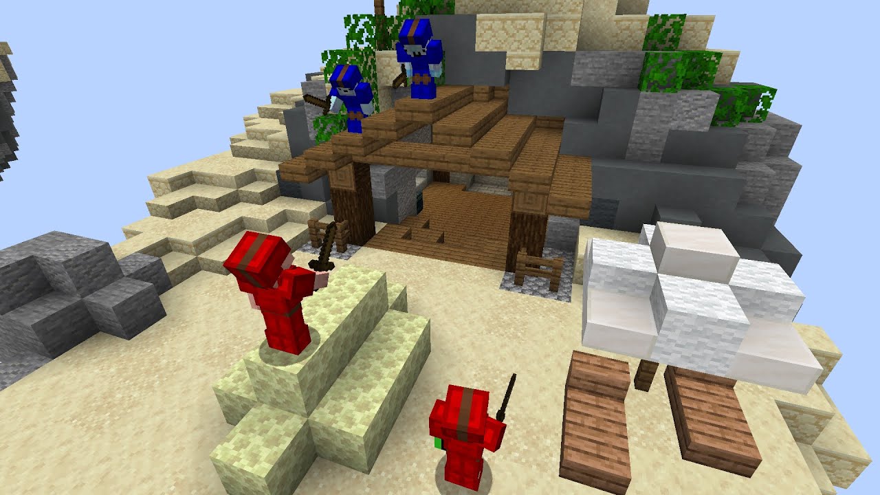 sweaty 2v2 bedwars game crossmap