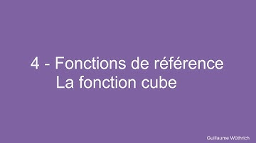 4 - Fonctions de référence - La fonction cube