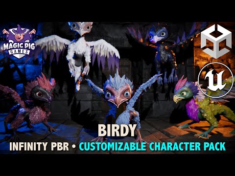 Birdy Blendshape Update - Customizable Character Asset for Unity and Unreal (Fantasy, RPG)