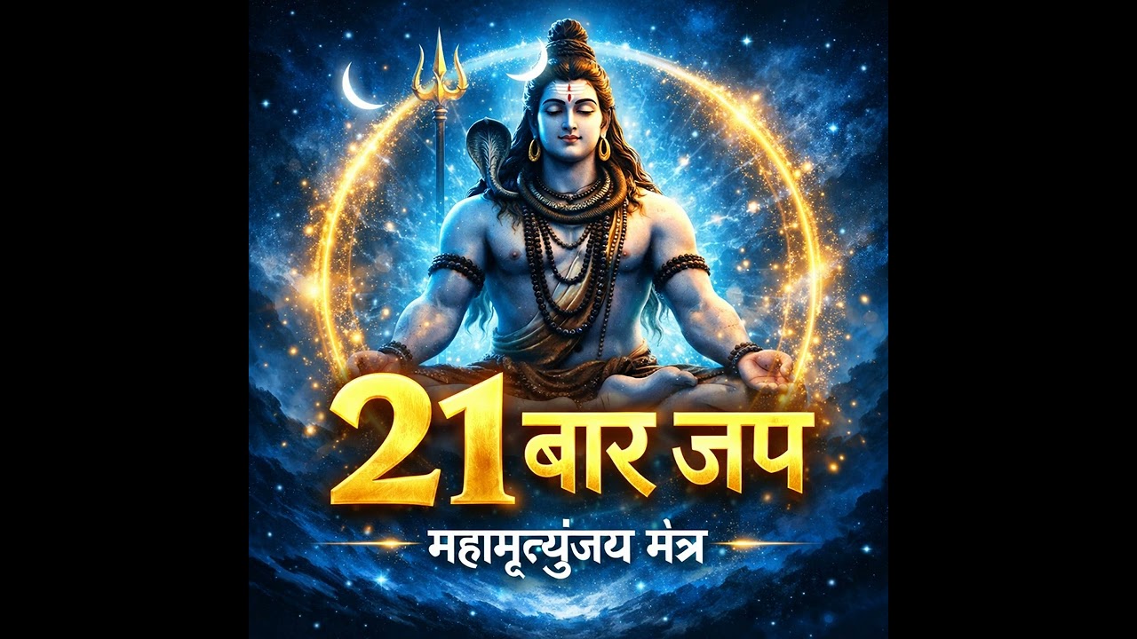 महामृत्युंजय मंत्र 21 बार जप | संकट से रक्षा | Om Tryambakam Yajamahe | Powerful Protection Mantra