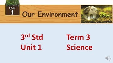 Our Environment 3rd Std Term 3 Unit 1 Science