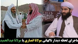 سخنان مولانا انصاری در مورد شیخ الاسلام مولانا عبدالحمید و ماجرای عکس منتشر شده از لحظه ملاقات شان