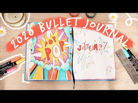 My 2020 Bullet Journal Flip Through 🌈super colorful!🌈 thumbnail