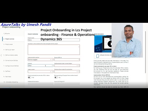 Project Onboarding in LCS Project onboarding - D365 Finance & Operations @AzureTalks Umesh Pandit