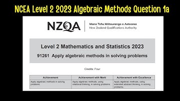2023 NCEA Level 2 Algebraic Methods Question 1a