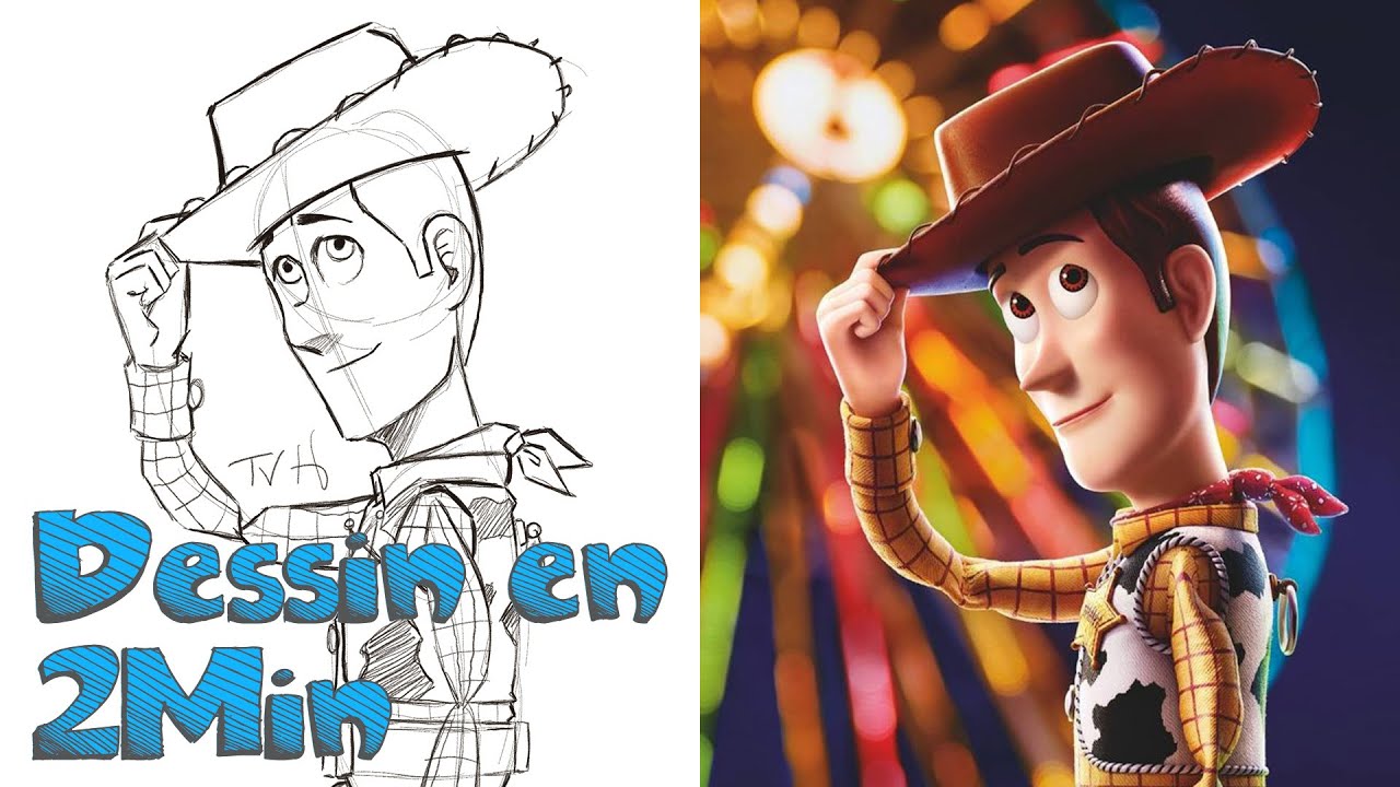 Dessin en 2 min: Woody - Toy Story