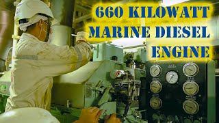 Ships Diesel Engine (Generator) Start-up | Warning: Loud Engine Sound | Chief MAKOi