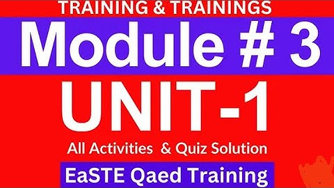 EaSTE module 3 unit 1 | EaSTE module 3 answer | module 3 | module 3 unit 1 quiz | employee Voice