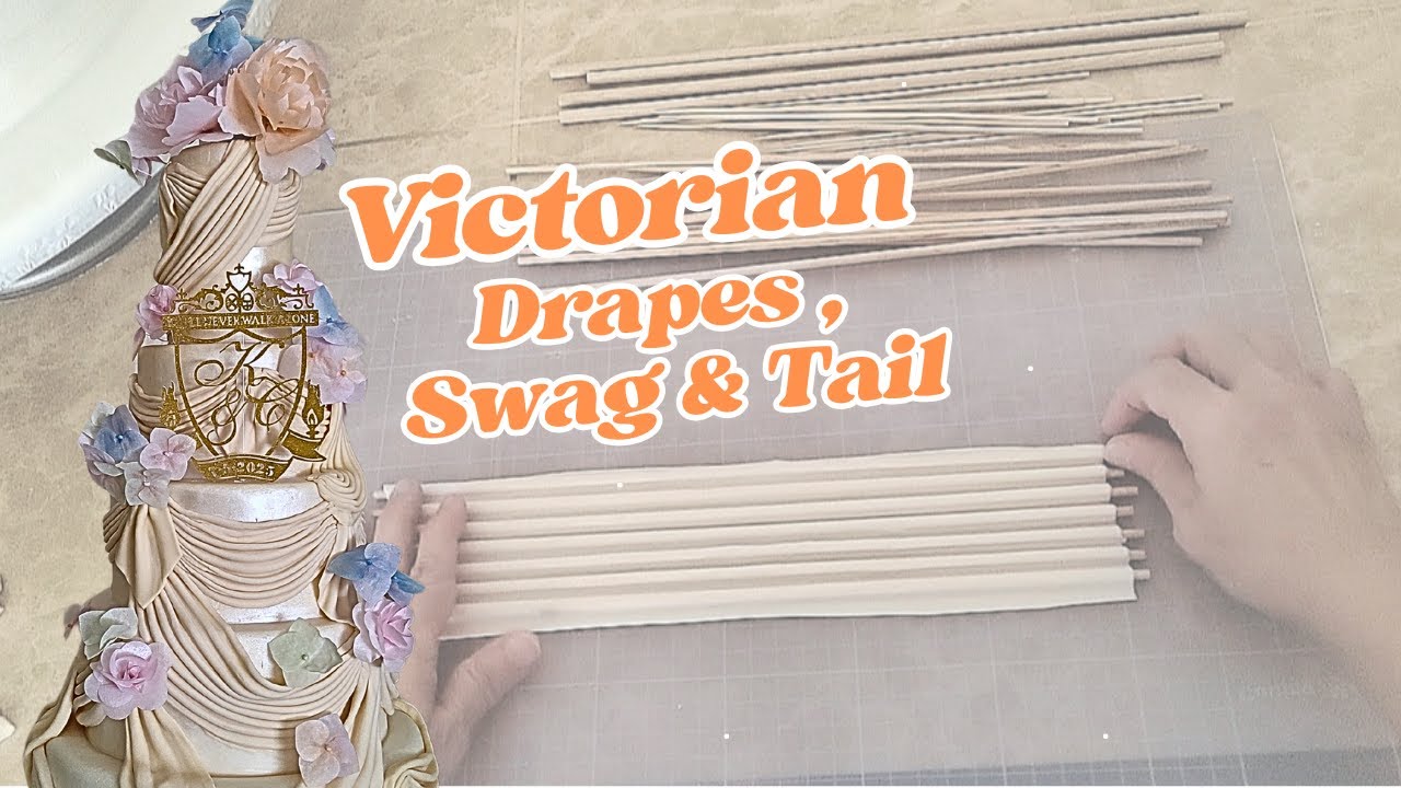 Victorian Drapes Wedding Cake