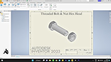 Threaded Bolt and Nut Hex Head | Autodesk Inventor 2023 | 3d modelling | Intermediate Tutorial