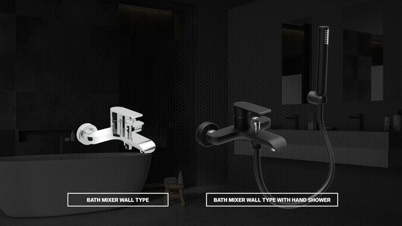 Tivoli Gadoni Chrome Wall Mounted Bath Mixer Tap Including Hand