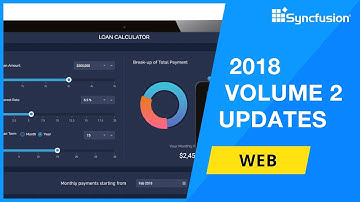 Syncfusion Web Updates—2018 Volume 2