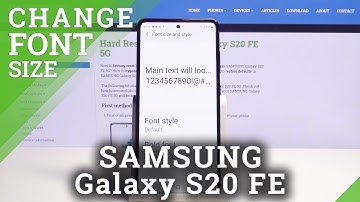 How to Change Font Size on SAMSUNG Galaxy S20 FE 5G – Display Settings