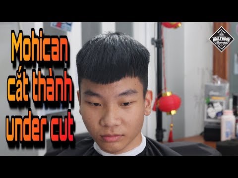Video Mohican chuyển sang undercut | Hollywood barber shop - youtube