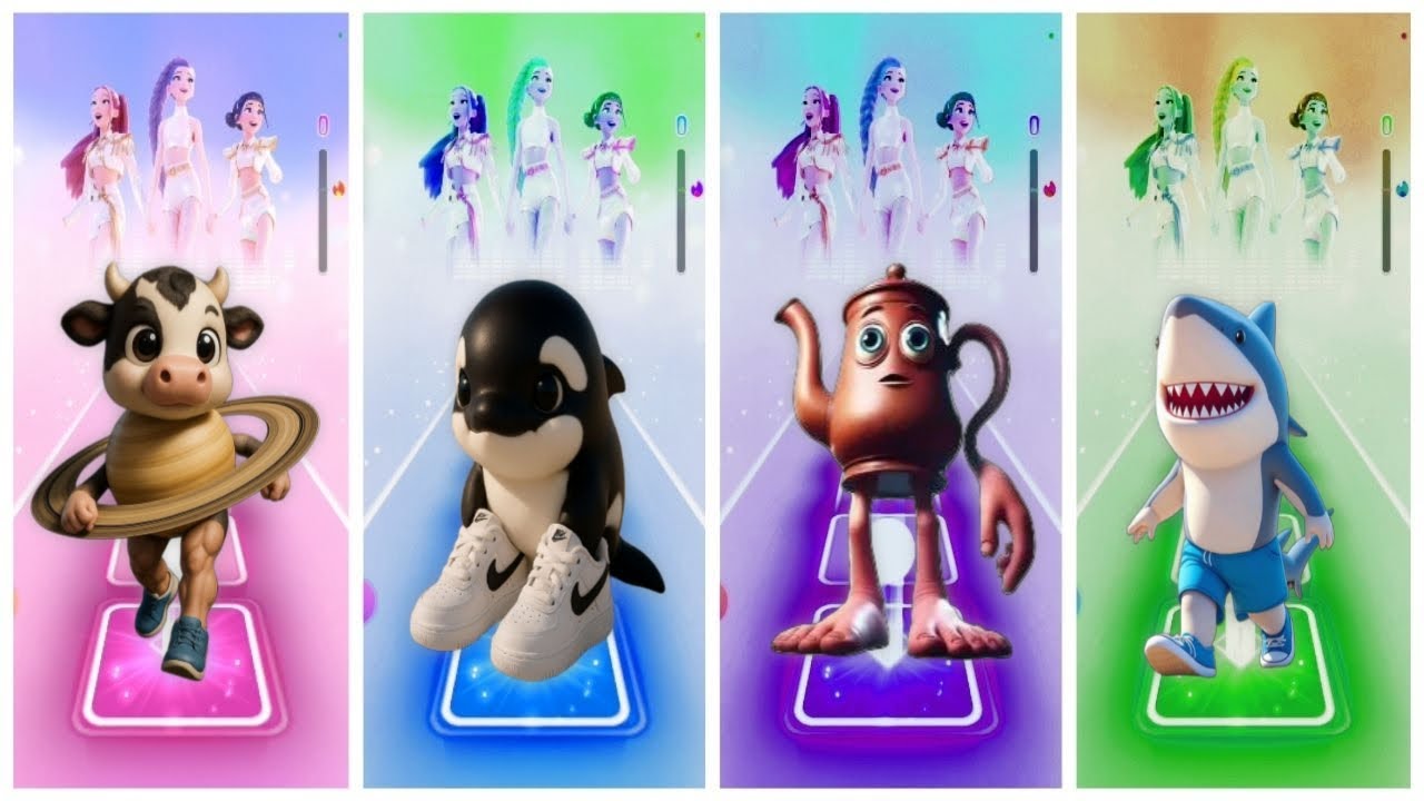 LA VACA SATURNO  🆚 ORCALALA ORCALA  🆚 TA TA SAHUR 🆚 TRALALERO TRALALA - Tiles Hop EDM Rush!