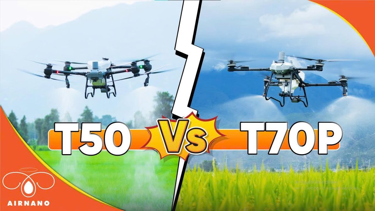 So sánh nhanh: Ngoại quan DJI T70P & DJI T50!