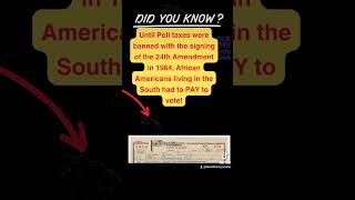 Did You Know? Poll taxes were part of Jim Crow laws? #blackhistory #civilrights #blackhistorymonth