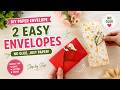 2 Easy Paper Envelopes | No Glue, Just Paper! DIY Envelope Tutorial