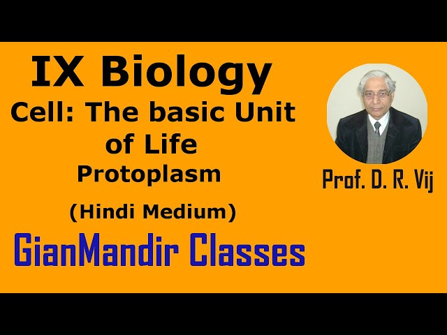 IX Biology | Cell: The basic Unit of Life | Protoplasm (Hindi Medium) by Ruchi Ma'am