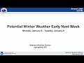 Winter Weather Potential - January 5-9, 2024