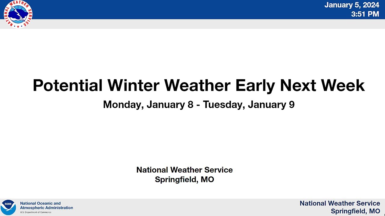 Winter Weather Potential - January 5-9, 2024 - YouTube