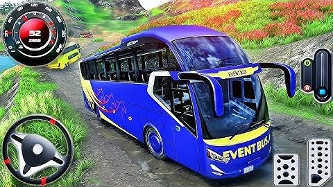 Offroad Coach Bus Driving Simulator 3D Real Uphill Bus Drive 2025 - Android GamePlay