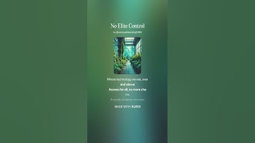 No Elite Control 2 (AI Song) by #Suno lyrics by Meta Llama 3.2 AI Artificial Intelligence