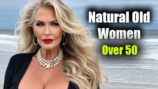 Amazing Woman Over 50 in California | Natural Beauty | Elegantly Aged | Old 4K