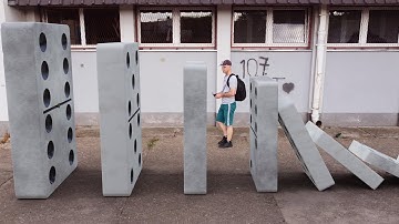 Big Domino Effect in Real Life