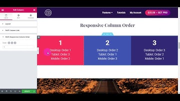 Responsive Column Order Elementor Tutorial | Piotnet Addons For Elementor PAFE