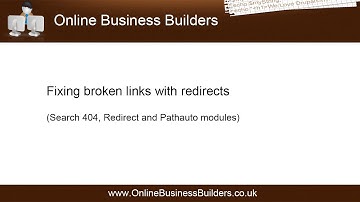 Drupal 7: Fix "404 errors" / broken links with redirects