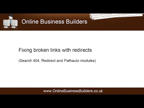Drupal 7: Fix "404 errors" / broken links with redirects