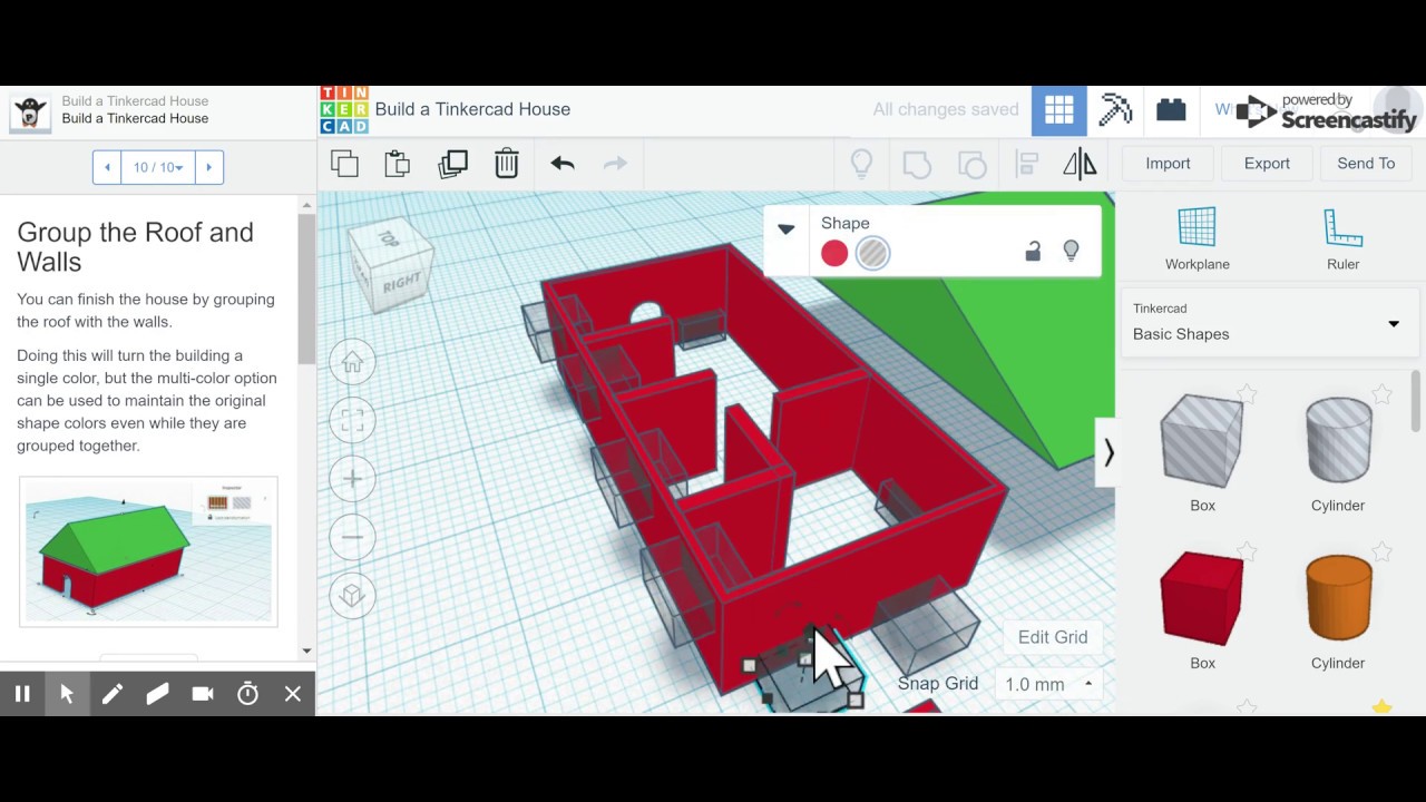 Tinkercad House Adding a door, windows and rooms YouTube