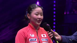【インタビュー】張本美和が悲願のチャンピオン初優勝「今年の一つの目標だった。達成できて嬉しい」｜WTTチャンピオンズ重慶2026 女子シングルス決勝