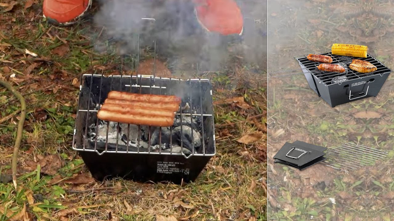 Mini fourneau à charbon de bois pour barbecue, avec manche en bois