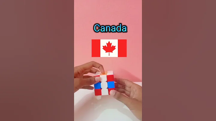 Canada flag on a Rubik's cube#shorts