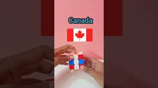 Canada flag on a Rubik's cube#shorts