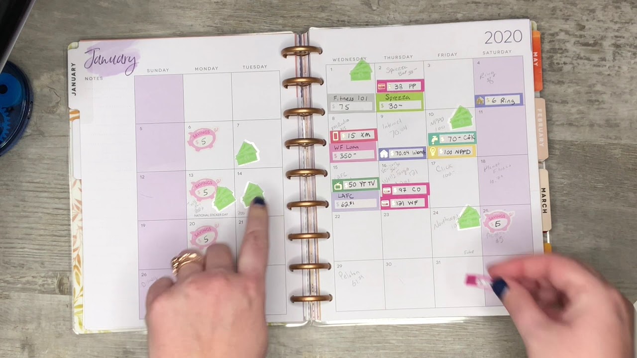 Budget With Me January 2020 Budget Calendar YouTube
