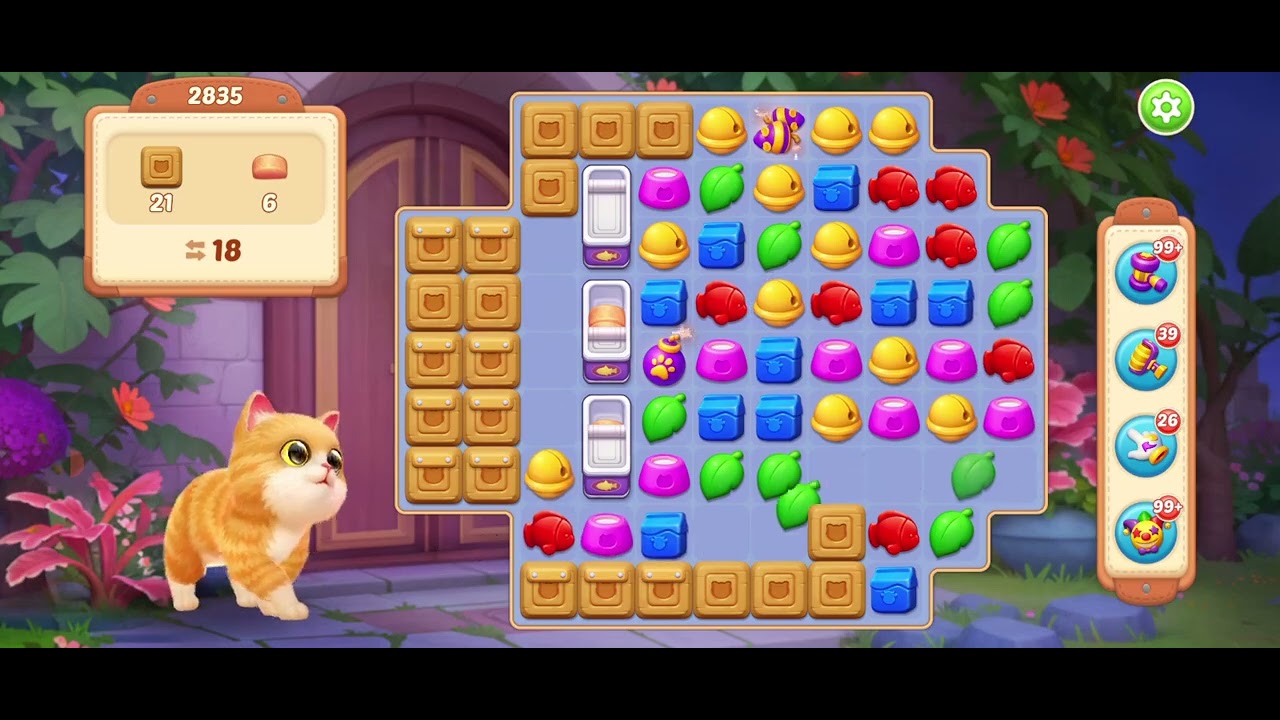 Kitten Match level 2835　パズにゃん　レベル2835