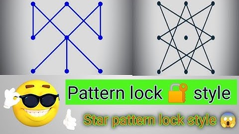 Amezing 🪄 Star Pattern lock 🔐 style (danger)
