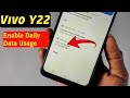 Vivo y22 Data use Setting | How to enable Daily Data used In Vivo Y22 | Vivo Y22 me Data Use kaise