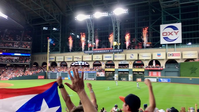 Drone video: Astros put up new 'Level Up' signs outside Minute Maid Park  for the 2022 season