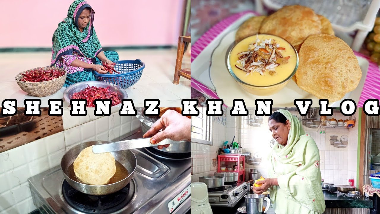 आज का रूटीन | 🥭 आम रस, पुरी और पकौड़े तैयार किए | लाल मिर्ची छत पर सुखाई 🌶️