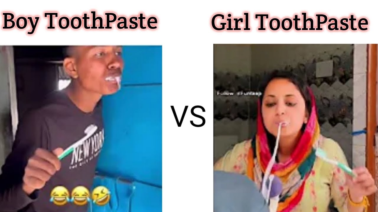 Boys tooth paste VS Girls tooth paste 🤣 #meme #memes #viralmemes ...