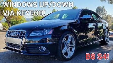 ENABLING WINDOWS UP/DOWN VIA KEYFOB THROUGH VAGCOM/VCDS on my 2010 Audi B8 S4 6 Speed Manual!