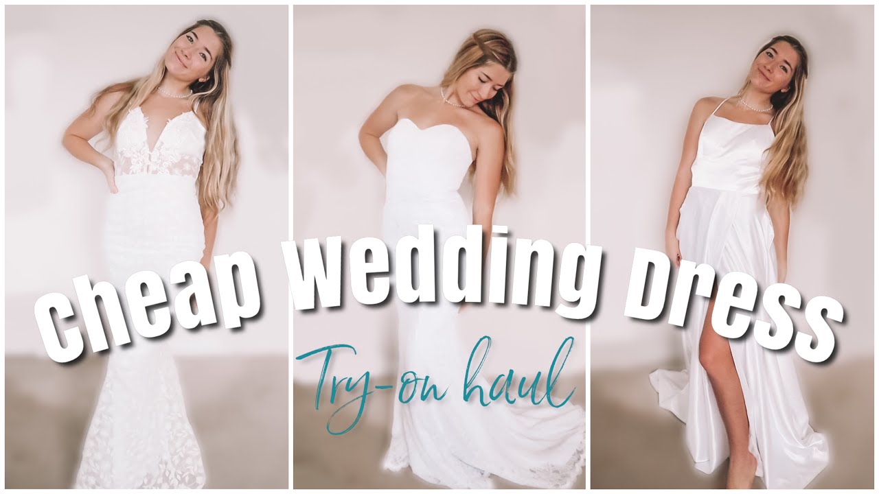 My Fiancé and Maid of Honor rate my Cheap Wedding Dresses!! *amazon