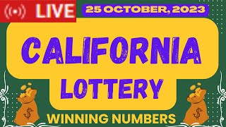 California Evening Lottery Drawing Results - 25 Oct, 2023 - Daily 3 - Fantasy 5 - SuperLotto Plus