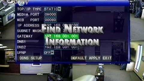 Find Network Settings on your DVR-700x H.264 Standalone DVR
